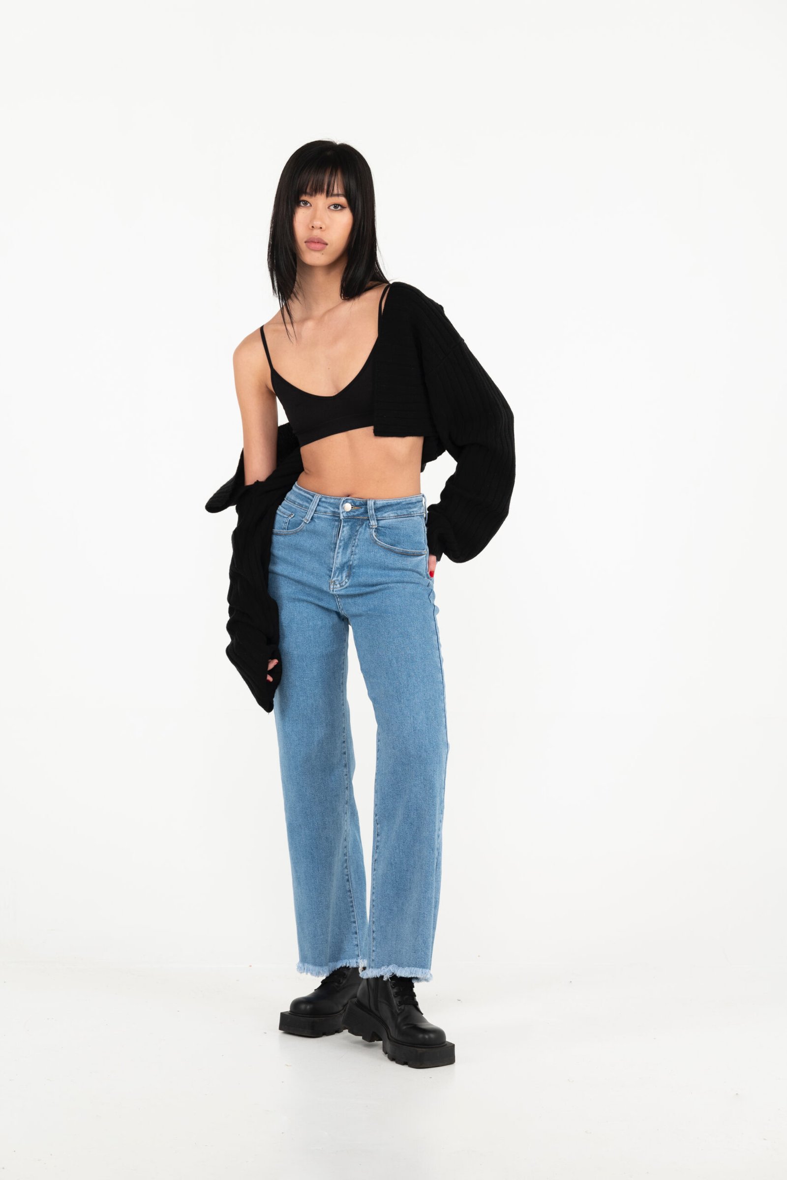 Women Carla Denim Jacquard Trousers